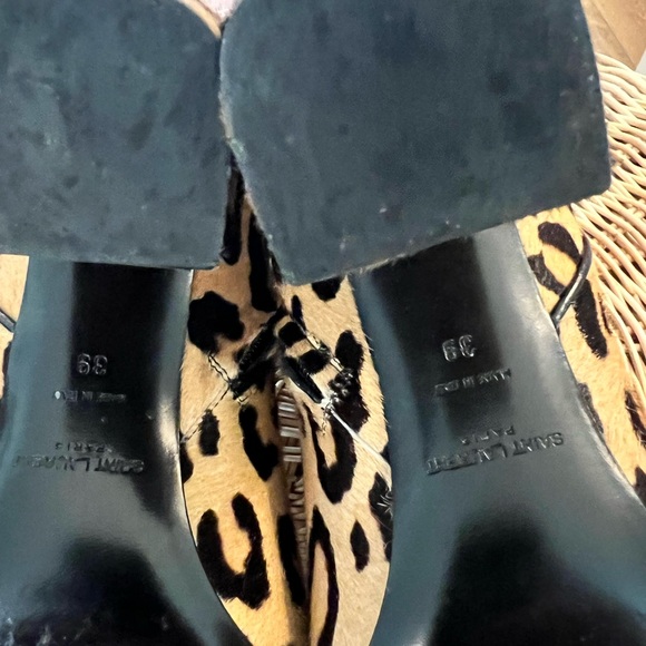 Yves Saint Laurent leopard pony booties